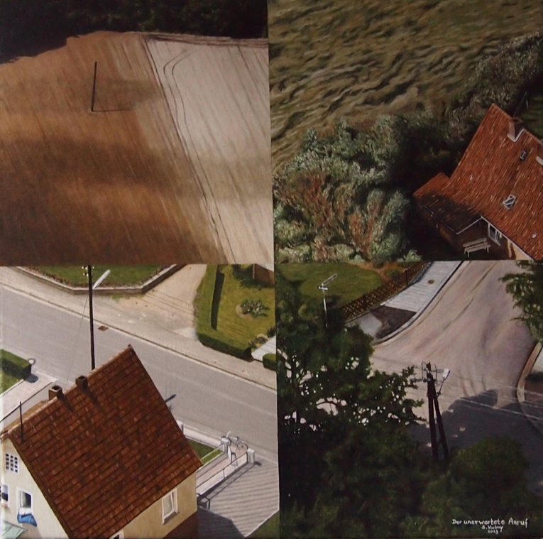 Der unerwartete Anruf 2023 80 x 80 cm